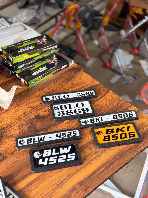 Indian number plate full set with cover